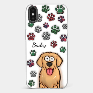 My Prints Follow Every Places You Go - Dog & Cat Personalized Custom 3D Inflated Effect Printed Clear Phone Case - Gift For Pet Owners, Pet Lovers
