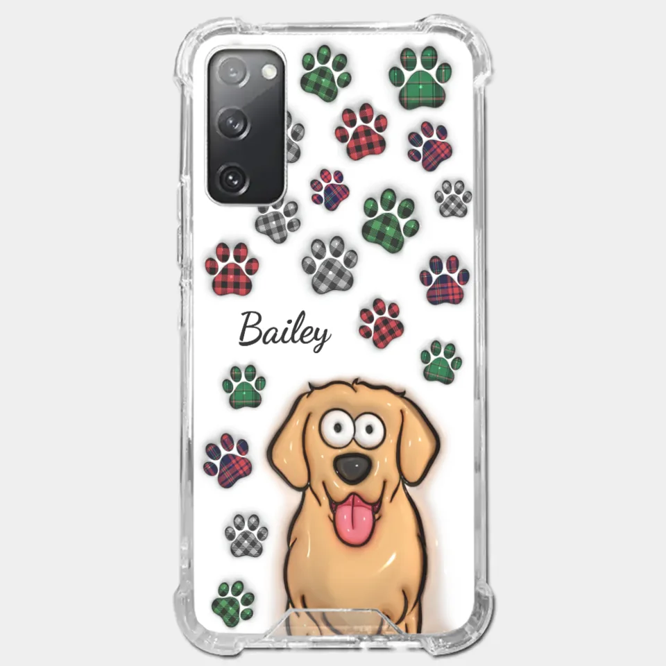 My Prints Follow Every Places You Go - Dog & Cat Personalized Custom 3D Inflated Effect Printed Clear Phone Case - Gift For Pet Owners, Pet Lovers
