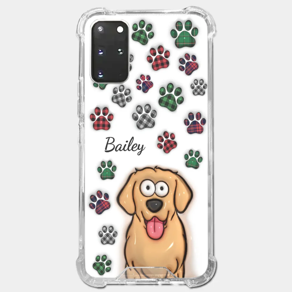 My Prints Follow Every Places You Go - Dog & Cat Personalized Custom 3D Inflated Effect Printed Clear Phone Case - Gift For Pet Owners, Pet Lovers