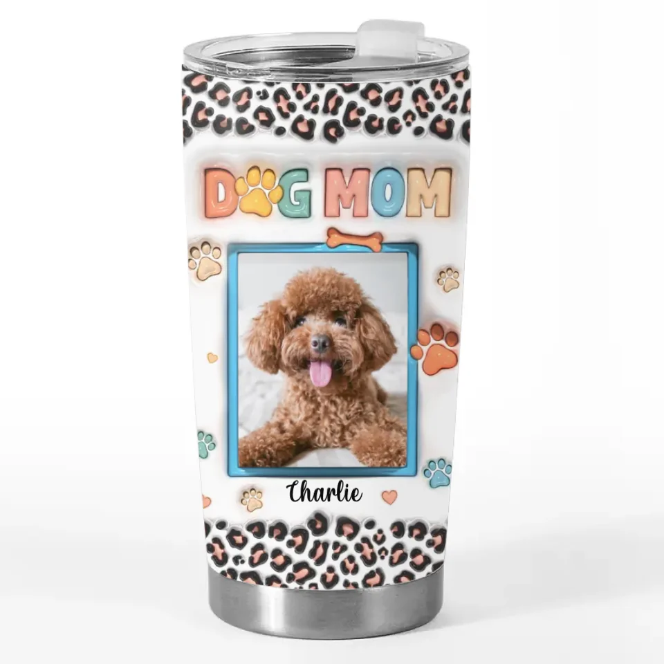 Des visages poilus personnalisés rendent chaque instant plus joyeux - Gobelet personnalisé avec effet gonflable 3D pour chien et chat - Cadeau de Noël pour les propriétaires et les amoureux des animaux