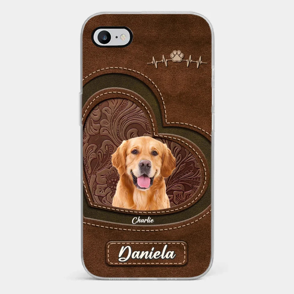 Coque de téléphone transparente personnalisée avec photo représentant des queues qui remuent et des contes de Noël pour chiens et chats – Cadeau de Noël pour propriétaires et amoureux des animaux