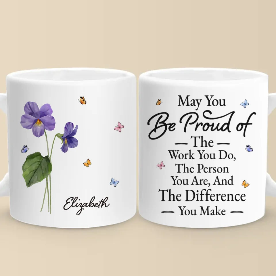 Soyez fier de la personne que vous êtes - Mug personnalisé Bestie - Cadeau de Noël pour les meilleures amies, BFF, sœurs