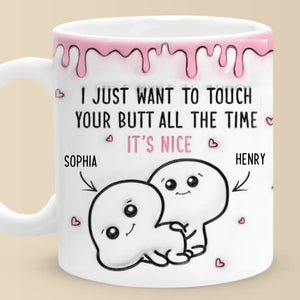 T'aimer est ma chose préférée à faire - Tasse personnalisée à effet gonflé 3D imprimée pour couple - Cadeau de Noël pour mari et femme, anniversaire