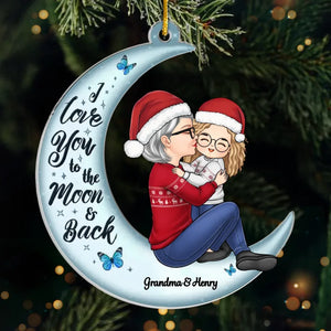 The Best Place To Sleep Is In A Grandmother’s Arms - Family Personalized Custom Ornament - Acrylic Custom Shaped - Christmas Gift For Grandma, Grandchild
