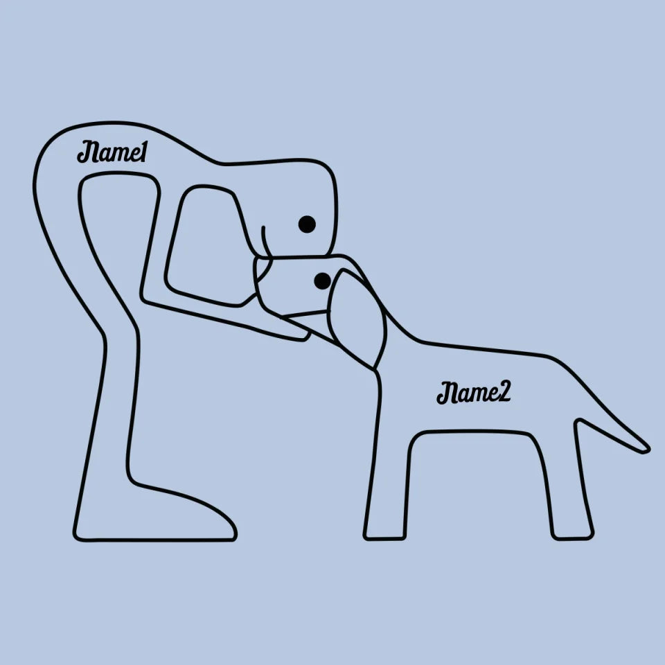 L'amour fait une famille - Puzzle en bois personnalisé pour chien et chat - Sculptures en bois pour animaux de compagnie, ornements de table en bois sculpté, décoration en bois sculpté - Cadeau pour propriétaires et amoureux des animaux