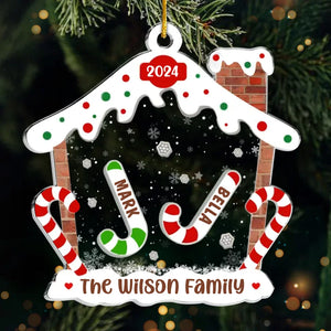 Célébrer le plus mignon des Noëls - Décoration personnalisée pour la famille - Forme personnalisée en acrylique - Cadeau de Noël pour les membres de la famille