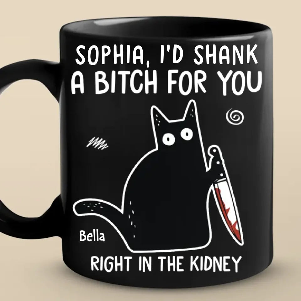 Rire ici, toujours ensemble - Tasse noire personnalisée pour ami - Cadeau de Noël pour meilleurs amis, sœurs, membres de la famille, collègues