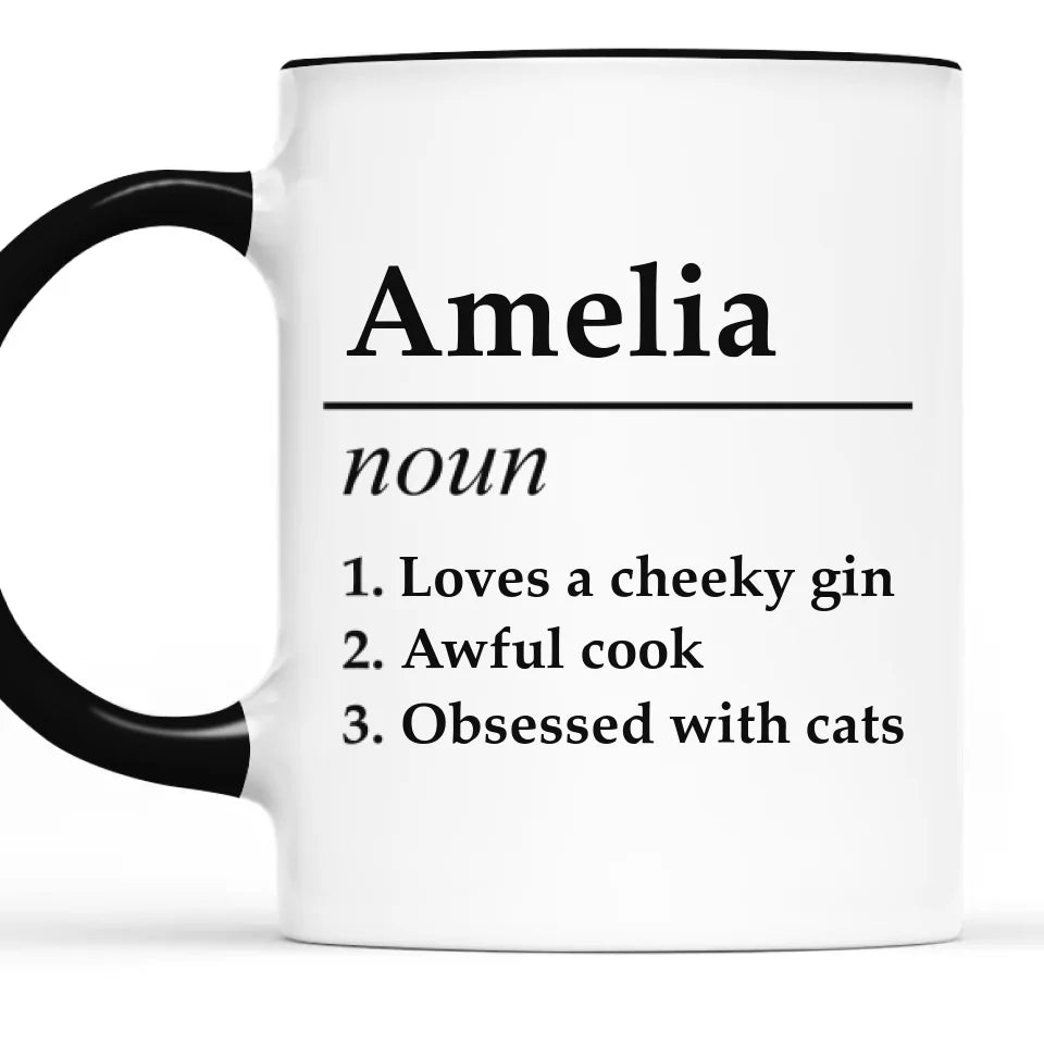 Je veux être une personne gentille - Tasse personnalisée avec accents pour la famille - Cadeau de Noël pour mari, femme et membres de la famille