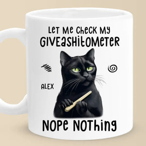 Laissez-moi vérifier mon Giveashilometer - Mug personnalisé pour ami - Cadeau de Noël, cadeau d'anniversaire pour meilleurs amis, membres de la famille, collègues, vous-même