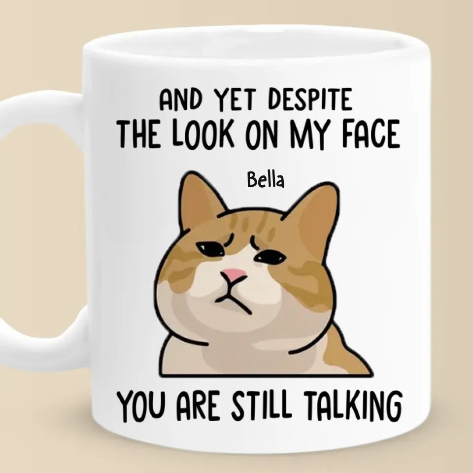 Avec mon expression disant assez - Tasse personnalisée pour ami - Cadeau de Noël, cadeau d'anniversaire pour meilleurs amis, membres de la famille, collègues, vous-même
