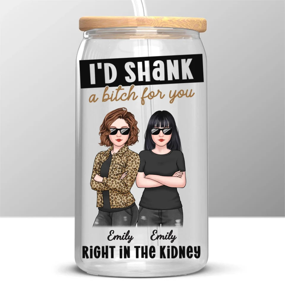 Les meilleurs amis vous font vous demander pourquoi vous avez pris la peine de vivre normalement - Tasse en verre personnalisée Bestie, tasse à café glacé - Cadeau de Noël pour meilleures amies, meilleures amies, sœurs