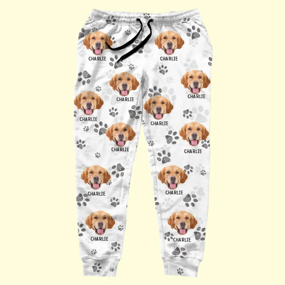 Photo personnalisée « Mon meilleur ami a quatre pattes » - Pantalon de survêtement unisexe personnalisé pour chien et chat - Cadeau de Noël pour les propriétaires et les amoureux des animaux