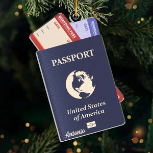 Emportez seulement des souvenirs, ne laissez que des empreintes de pas - Décoration de voyage personnalisée - Forme personnalisée en acrylique - Cadeau de Noël pour les amateurs de voyages d'aventure