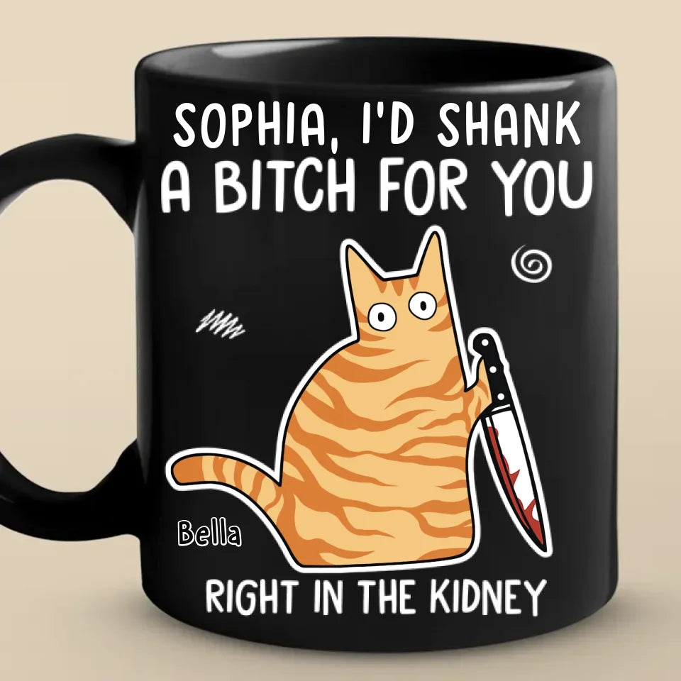 Les vrais amis ne se séparent jamais - Tasse noire personnalisée pour ami - Cadeau pour meilleurs amis, sœurs, membres de la famille, collègues