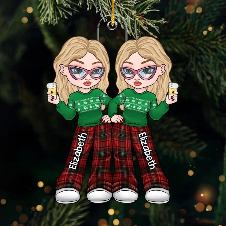 De tous les biens, un ami est le plus précieux - Ornement personnalisé Bestie - Forme personnalisée en acrylique - Cadeau de Noël pour meilleures amies, meilleures amies, sœurs