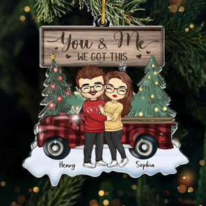 Pattes et griffes, nos animaux de compagnie apportent la joie de Noël - Ornement personnalisé pour couple - Forme personnalisée en acrylique - Cadeau de Noël pour mari et femme, anniversaire, propriétaires d'animaux, amoureux des animaux