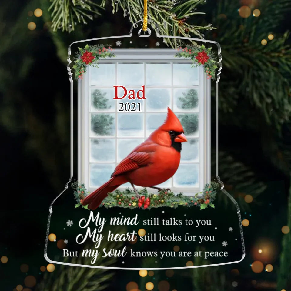 Mon cœur te cherche toujours - Ornement commémoratif personnalisé - Forme personnalisée en acrylique - Cadeau de Noël, cadeau de condoléances pour les membres de la famille
