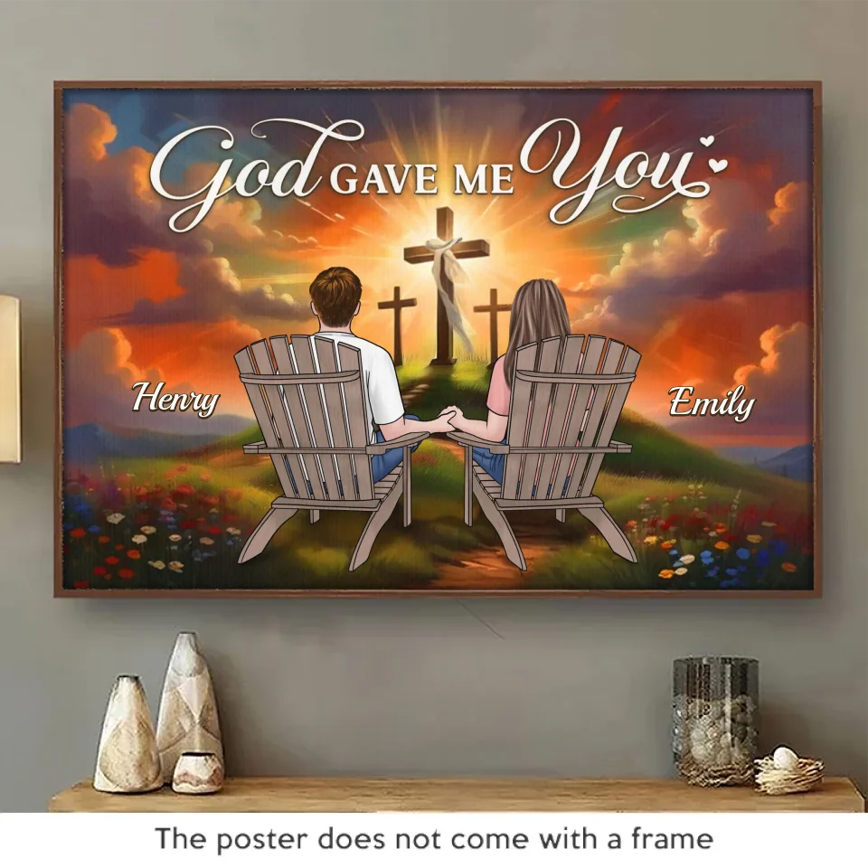 Affiche horizontale personnalisée pour couple : personne préférée, endroit préféré ; cadeau pour mari et femme, anniversaire