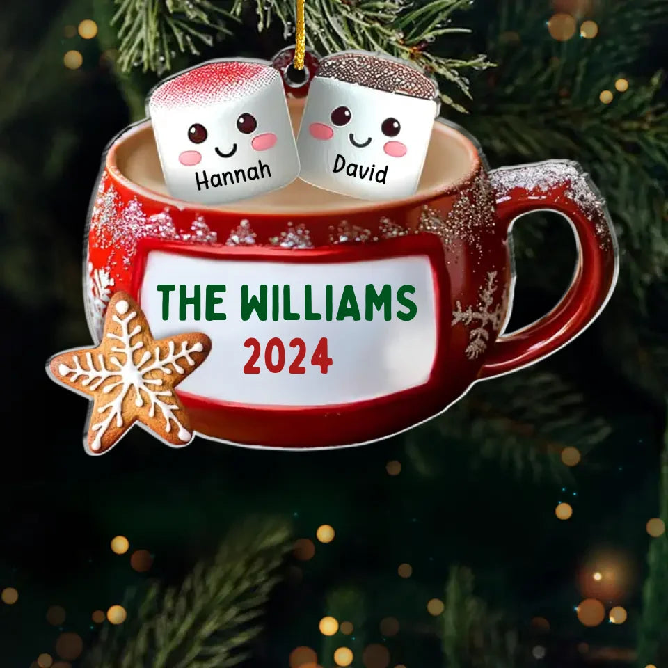 La famille rend les souvenirs de vacances plus doux - Décoration personnalisée pour la famille - Forme personnalisée en acrylique - Cadeau de Noël pour les membres de la famille