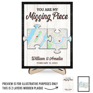 Carte de localisation L'amour ne connaît pas de distance - Carte personnalisée pour couple, plaque en bois à 2 couches avec support - Art cartographique, cadeau de Noël pour mari et femme, anniversaire