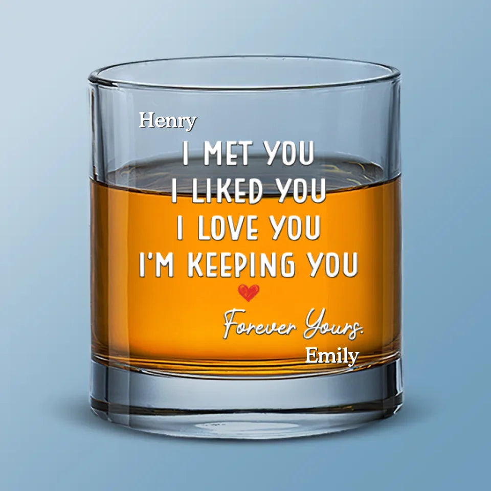 Je savais que je t'appartenais - Verre à whisky personnalisé pour couple - Cadeau pour mari et femme, anniversaire