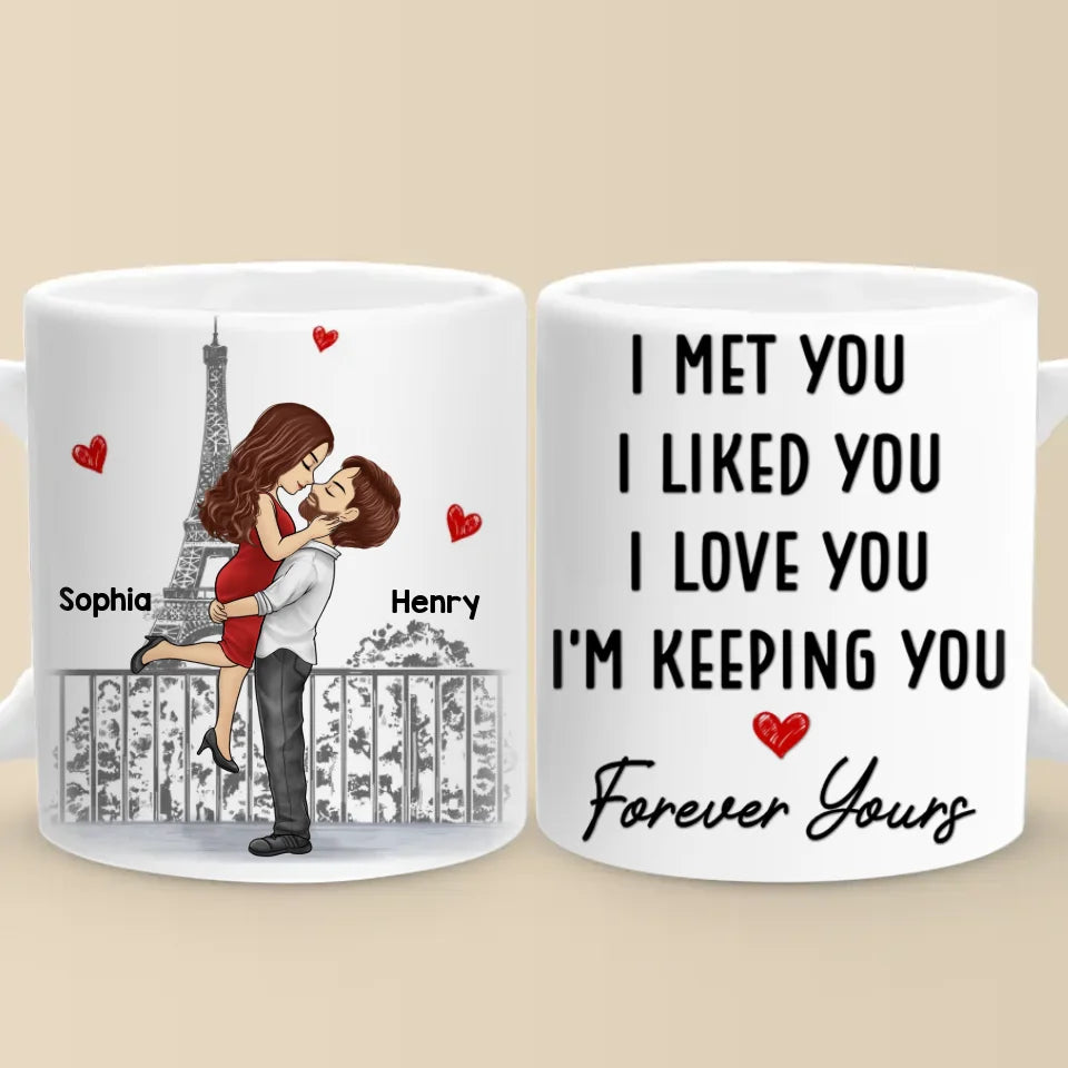 Tu es mon amour pour toujours et à jamais - Tasse personnalisée pour couple - Cadeau pour mari et femme, anniversaire