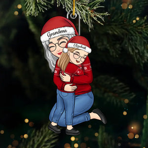 Tu es dans mon cœur pour toujours, Nana - Ornement personnalisé familial - Forme personnalisée en acrylique - Cadeau de Noël pour grand-mère