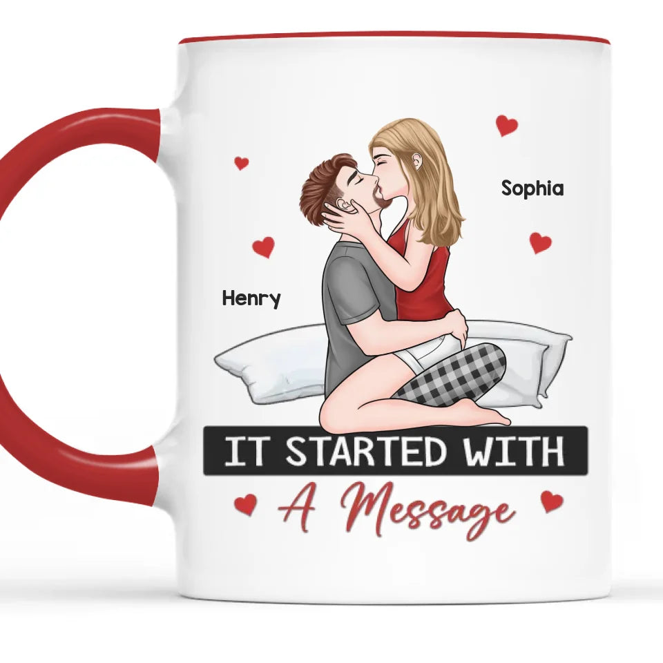 Ensemble, c'est mon endroit préféré - Tasse personnalisée pour couple - Cadeau pour mari et femme, anniversaire