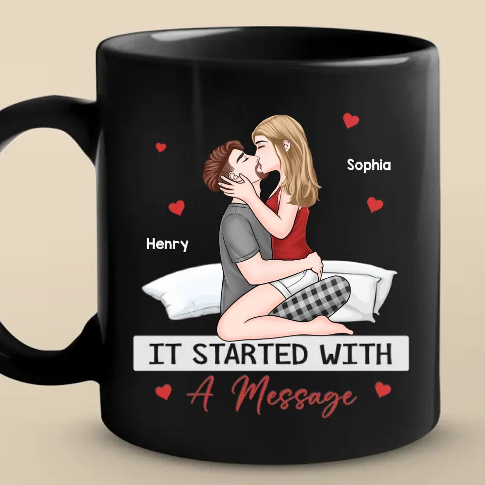 Les bonnes choses de la vie sont meilleures avec toi - Tasse noire personnalisée pour couple - Cadeau pour mari et femme, anniversaire