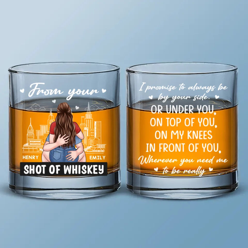 Ton étreinte est mon refuge - Verre à whisky personnalisé pour couple - Cadeau pour mari et femme, anniversaire