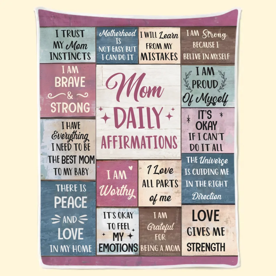 Je suis le refuge de mon enfant - Couverture personnalisée avec affirmation - Cadeau pour maman, pour vous-même
