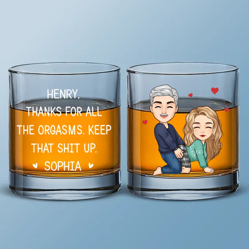 Merci pour toutes les bonnes choses - Verre à whisky personnalisé pour couple - Cadeau pour mari et femme, anniversaire