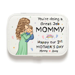 Vous faites un excellent travail - Coffret à bijoux personnalisé pour la famille - Cadeau de baby shower, cadeau pour la première maman