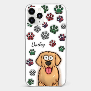 La vie serait dure sans toi - Coque de téléphone transparente personnalisée avec effet gonflé en 3D pour chien et chat - Cadeau pour propriétaires d'animaux et amoureux des animaux