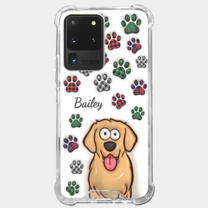 La vie serait dure sans toi - Coque de téléphone transparente personnalisée avec effet gonflé en 3D pour chien et chat - Cadeau pour propriétaires d'animaux et amoureux des animaux