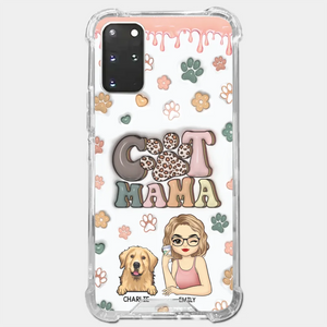 Coque de téléphone transparente personnalisée avec motif « Chien et Chat » et effet gonflé en 3D – Cadeau pour les propriétaires et les amoureux des animaux