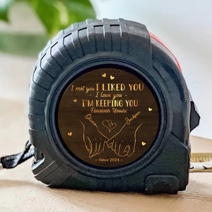 L'amour est dans les petites choses, comme se tenir la main - Mètre ruban personnalisé pour couple - Cadeau pour mari et femme, anniversaire