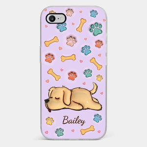 Mes animaux sont mon bonheur - Coque de téléphone transparente personnalisée avec effet gonflable 3D pour chien et chat - Cadeau pour propriétaires et amoureux des animaux