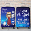 Travel Far Enough, You Meet Yourself - Travel Personalized Custom Luggage Cover - Summer Vacation Gift, Gift For Adventure Travel Lovers