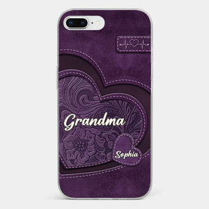 Grandma, Your Love Has Shaped Me In Lasting Ways - Family Personalized Custom Clear Phone Case - Gift For Mom, Grandma