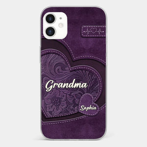 Grandma, Your Love Has Shaped Me In Lasting Ways - Family Personalized Custom Clear Phone Case - Gift For Mom, Grandma