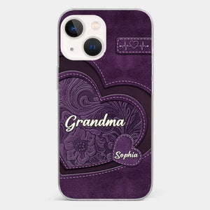 Grandma, Your Love Has Shaped Me In Lasting Ways - Family Personalized Custom Clear Phone Case - Gift For Mom, Grandma