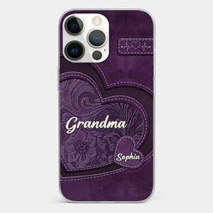 Grandma, Your Love Has Shaped Me In Lasting Ways - Family Personalized Custom Clear Phone Case - Gift For Mom, Grandma