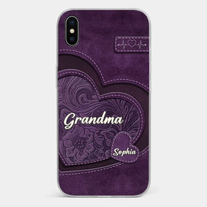 Grandma, Your Love Has Shaped Me In Lasting Ways - Family Personalized Custom Clear Phone Case - Gift For Mom, Grandma