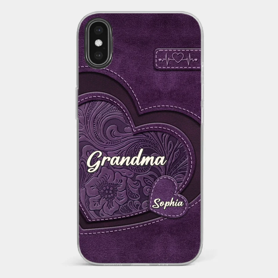 Grandma, Your Love Has Shaped Me In Lasting Ways - Family Personalized Custom Clear Phone Case - Gift For Mom, Grandma