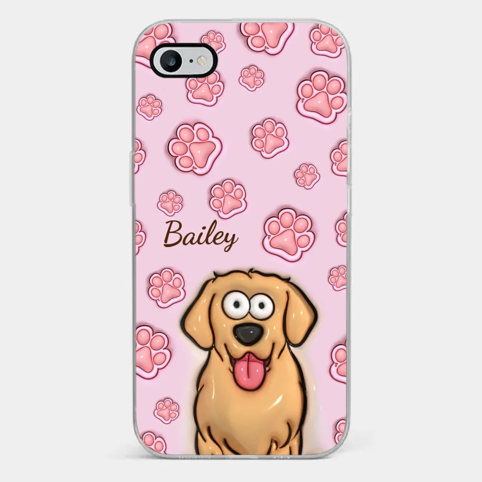 Nos amis à fourrure sont les guérisseurs ultimes - Coque de téléphone transparente personnalisée avec effet gonflé en 3D pour chien et chat - Cadeau pour propriétaires et amoureux des animaux