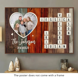 Photo personnalisée « Mes personnes préférées, ma maison pour toujours » - Affiche horizontale personnalisée pour la famille - Cadeau de Noël pour les membres de la famille