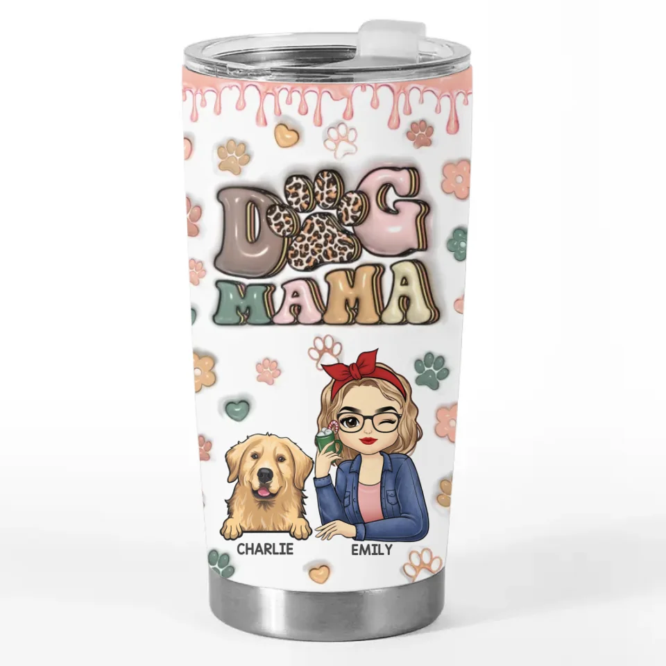 Tu es mon petit trésor et ma plus grande joie ! Gobelet personnalisé avec effet gonflable 3D pour chien ! Cadeau pour les propriétaires et les amoureux des animaux.
