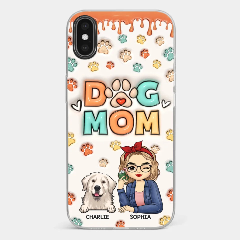 The Road To My Heart Is Filled With Paw Prints - Dog & Cat Personalized Custom 3D Inflated Effect Printed Clear Phone Case - Gift For Pet Owners, Pet Lovers