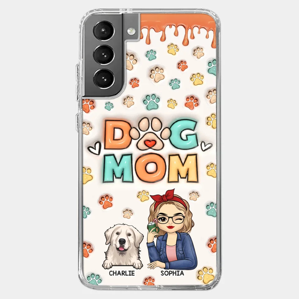 The Road To My Heart Is Filled With Paw Prints - Dog & Cat Personalized Custom 3D Inflated Effect Printed Clear Phone Case - Gift For Pet Owners, Pet Lovers